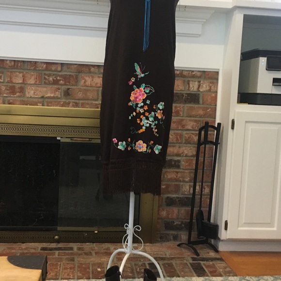 Midi skirt with tassels fringe detail - Picture 3 of 11